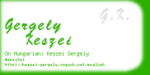 gergely keszei business card